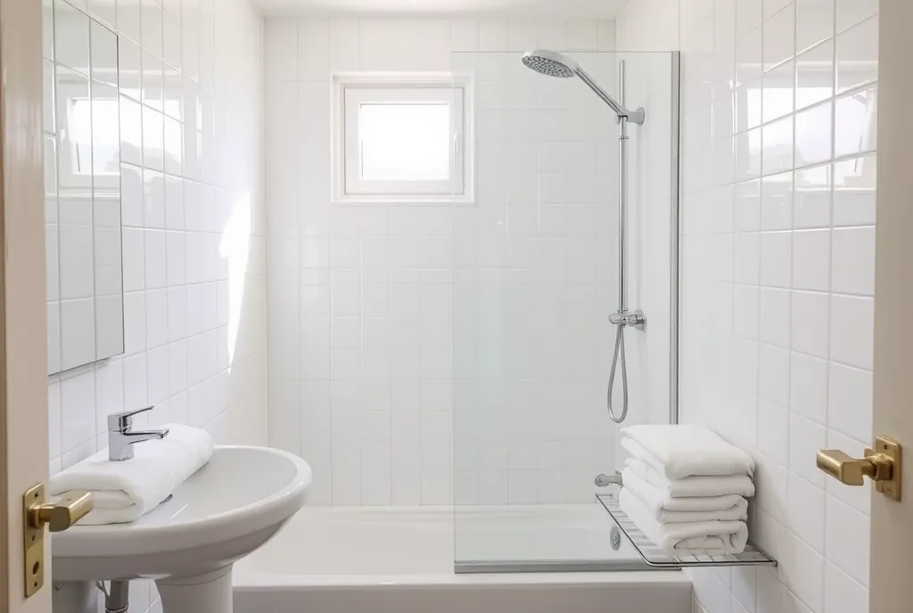 Baño desinfectado de una vivienda